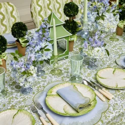 Discount Mrs. Alice Alathea Blue & Green Linen Napkins (Set Of 4)