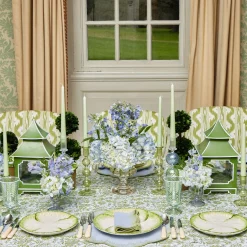 Discount Mrs. Alice Alathea Blue & Green Linen Napkins (Set Of 4)