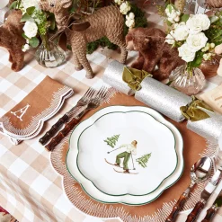 Mrs. Alice Alathea Caramel Linen Placemats & Napkins (Set Of 4)