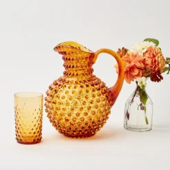 Outlet Mrs. Alice Amber Hobnail Jug