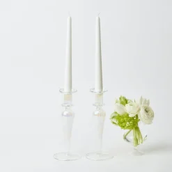 Mrs. Alice Amelie Clear Candle Holders (Pair)