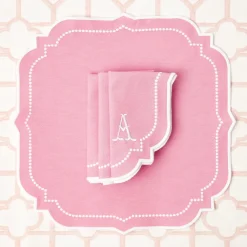 Best Mrs. Alice Amelie Pink Napkins (Set Of 4)