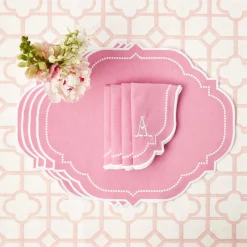Clearance Mrs. Alice Amelie Pink Placemats & Napkins (Set Of 4)