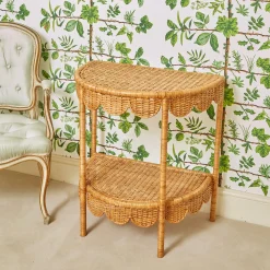 Sale Mrs. Alice Annabelle Rattan Side Table