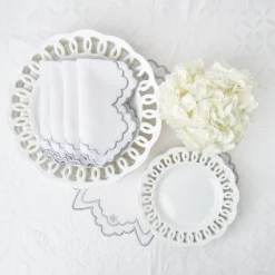 Sale Mrs. Alice Applique White Tablecloth