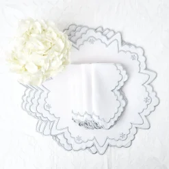Sale Mrs. Alice Applique White Tablecloth