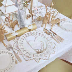 Sale Mrs. Alice Applique White Tablecloth