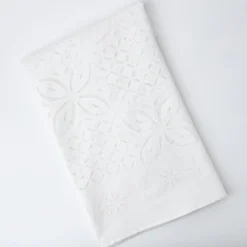Sale Mrs. Alice Applique White Tablecloth