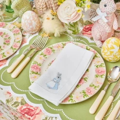Discount Mrs. Alice Assorted White Linen Rabbit Napkins (Set Of 4)
