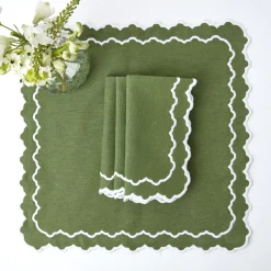 New Mrs. Alice Beatrice Forest Green Napkins (Set Of 4)