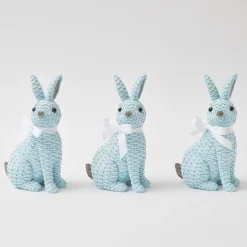 Discount Mrs. Alice Blue & Brown Rattan Rabbit Family