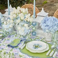 New Mrs. Alice Blue & Green Camille Candle Holder (Pair)