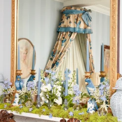 Best Mrs. Alice Blue & White Parrot Candle Holder (Pair)