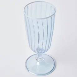 Sale Mrs. Alice Blue & White Rim Short Stem Glass (Set Of 4)