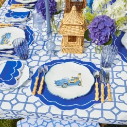 Hot Mrs. Alice Blue Bamboo Seat Pad Cushion