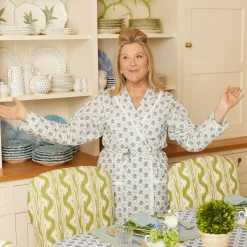 Outlet Mrs. Alice Blue Bouquet Dressing Gown