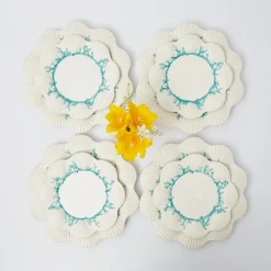 Best Mrs. Alice Blue Coral Dinner & Starter Plates (Set Of 8)