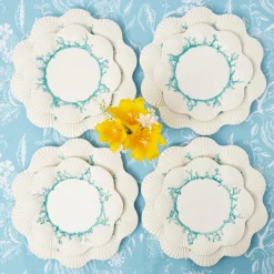 Best Mrs. Alice Blue Coral Dinner & Starter Plates (Set Of 8)