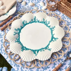 Outlet Mrs. Alice Blue Coral Dinner Plate