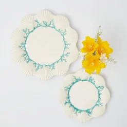 Mrs. Alice Blue Coral Dinner Plates (Set Of 4)