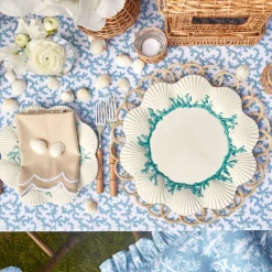Online Mrs. Alice Blue Coral Tablecloth