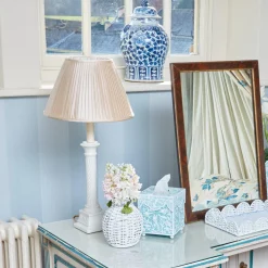 Outlet Mrs. Alice Blue Floral Tole Tissue Box