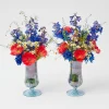 Hot Mrs. Alice Blue Fluted Vases (Pair)
