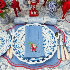 Discount Mrs. Alice Blue Hand Embroidered Father Christmas Napkins (Set Of 4)