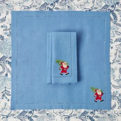 Discount Mrs. Alice Blue Hand Embroidered Father Christmas Napkins (Set Of 4)