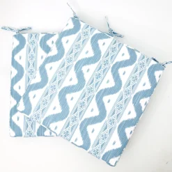Sale Mrs. Alice Blue Ikat Seat Pad Cushion