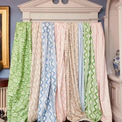 New Mrs. Alice Blue Ikat Stripe Fabric