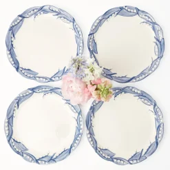 Best Mrs. Alice Blue Lily Of The Valley Dinner Plates (Set Of 4)