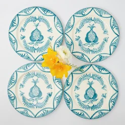 New Mrs. Alice Blue Melograno Dinner Plates (Set Of 4)