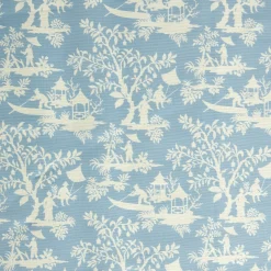 Best Mrs. Alice Blue Pagoda Garden Fabric