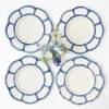 Outlet Mrs. Alice Blue Petal Bamboo Dinner Plate (Set Of 4)
