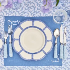Discount Mrs. Alice Blue Petal Bamboo Dinner Plate