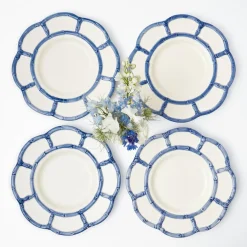 Sale Mrs. Alice Blue Petal Bamboo Dinner Plate (Set Of 4)