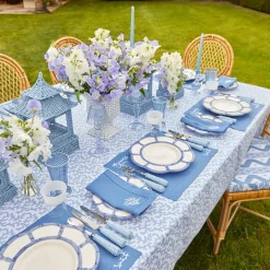 Clearance Mrs. Alice Blue Petal Bamboo Dinner Plate
