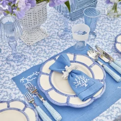 Clearance Mrs. Alice Blue Petal Bamboo Dinner Plate
