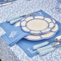 Online Mrs. Alice Blue Petal Bamboo Starter Plate (Set Of 4)