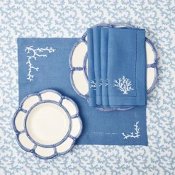 Online Mrs. Alice Blue Petal Bamboo Starter Plate (Set Of 4)