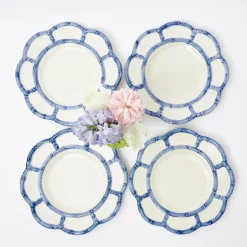 Online Mrs. Alice Blue Petal Bamboo Starter Plate (Set Of 4)