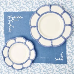 Mrs. Alice Blue Petal Bamboo Starter Plate