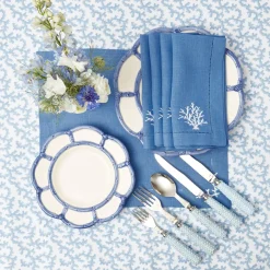 Clearance Mrs. Alice Blue Rattan Cutlery (5 Piece)