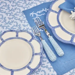 Clearance Mrs. Alice Blue Rattan Cutlery (5 Piece)