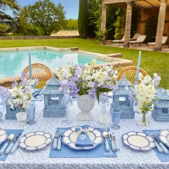 New Mrs. Alice Blue Rattan Pagoda Lantern Set