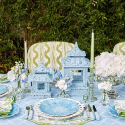 Mrs. Alice Blue Rattan Pagoda Lantern