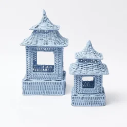 Mrs. Alice Blue Rattan Pagoda Lantern