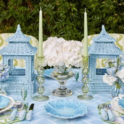 Clearance Mrs. Alice Blue Rattan Pagoda Lantern