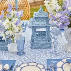 Best Mrs. Alice Blue Rattan Pagoda Lantern Set